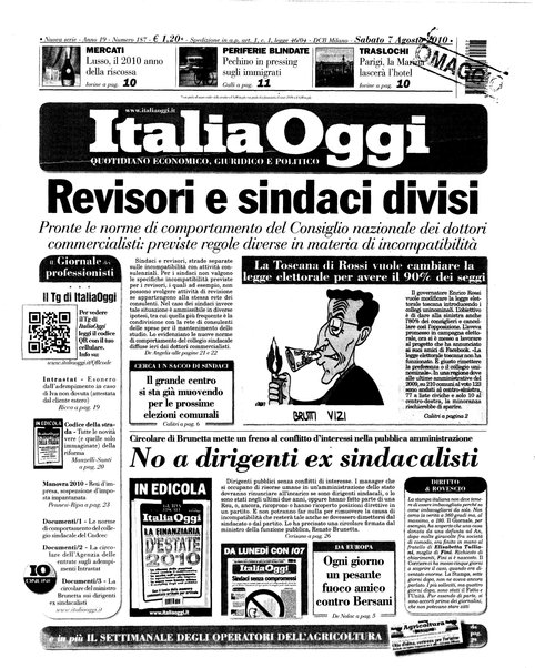 Italia oggi : quotidiano di economia finanza e politica